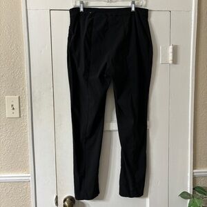 Soft Surroundings Black Rochelle Ruffle Straight Leg Pant